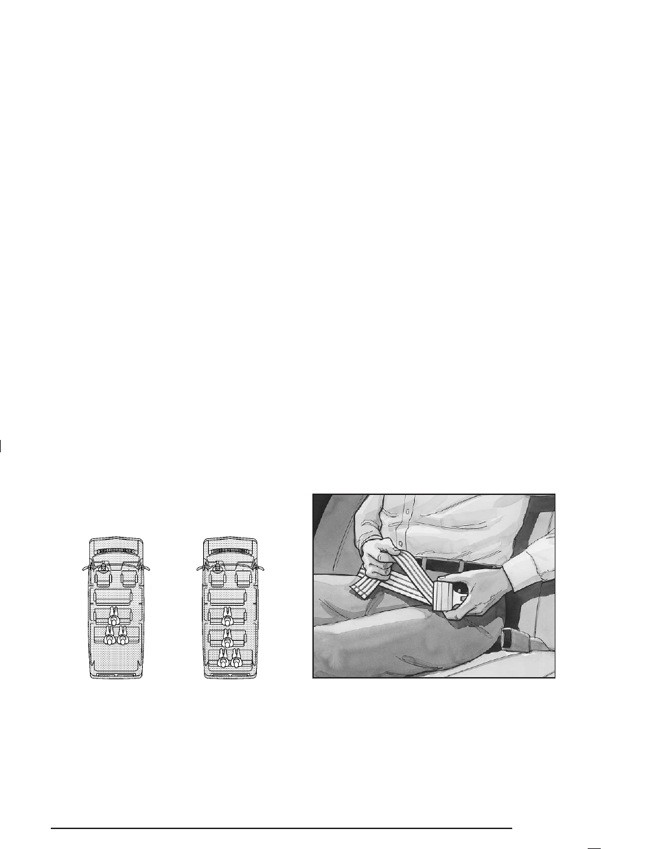Center passenger position (3rd, 4th and 5th row), Center passenger position, 3rd, 4th and 5th row) -25 | GMC 2004 Savana User Manual | Page 31 / 398