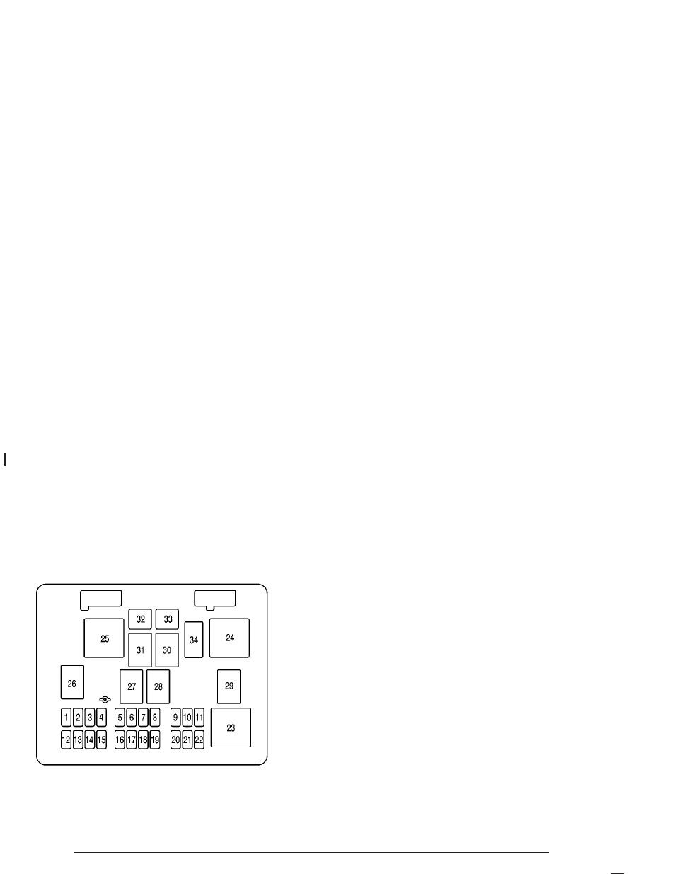 Fuses and circuit breakers, Fuses and circuit breakers -102, Floor console fuse block | GMC 2004 Savana User Manual | Page 348 / 398