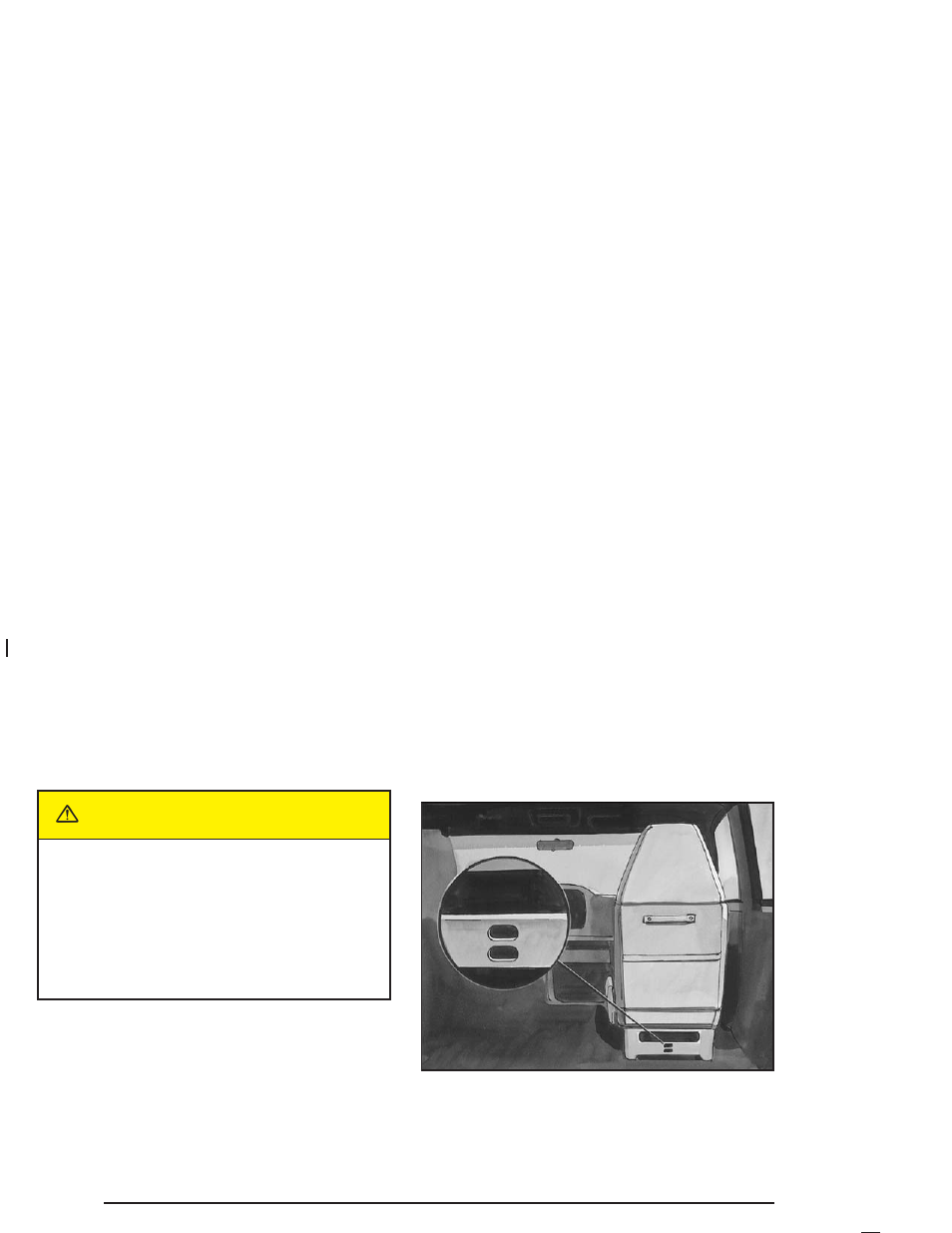 Top strap anchor location, Top strap anchor location -50, Caution | GMC 2004 Savana User Manual | Page 56 / 398