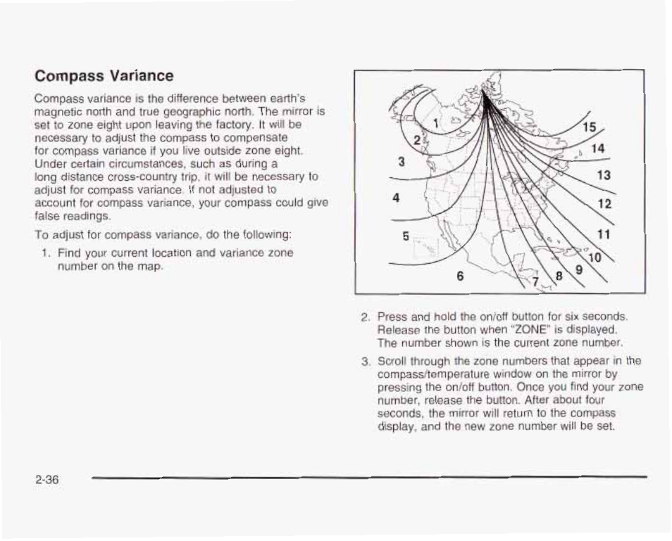 Compass variance | GMC 2003 Envoy User Manual | Page 105 / 458