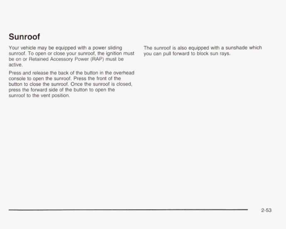 Sunroof | GMC 2003 Envoy User Manual | Page 122 / 458