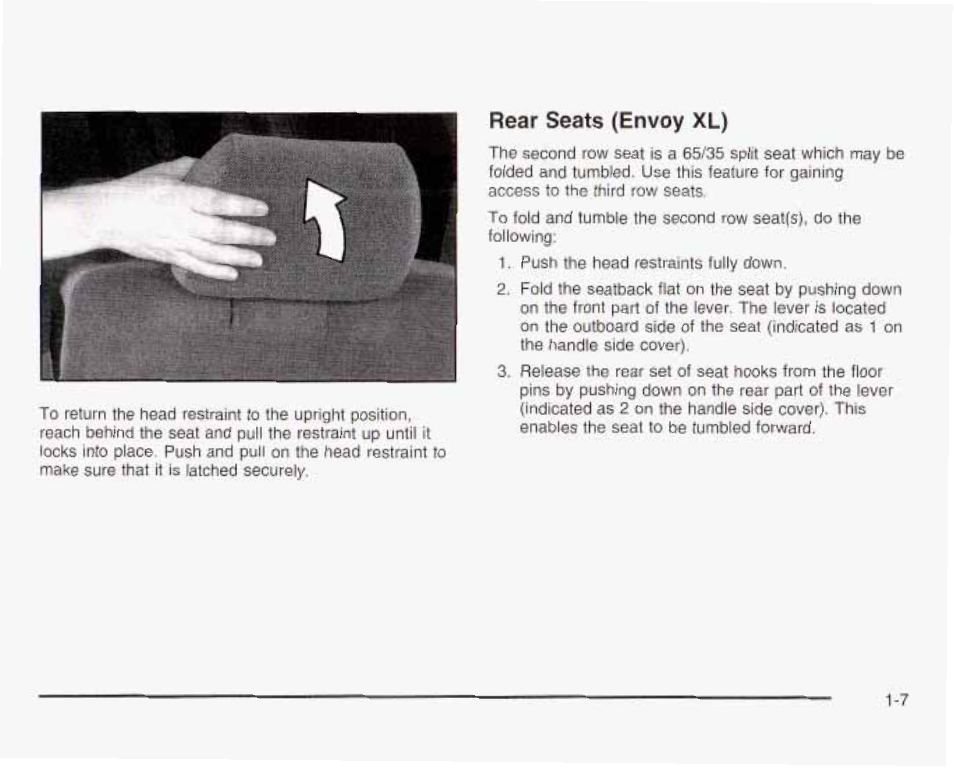 Rear seats (envoy xl) | GMC 2003 Envoy User Manual | Page 14 / 458