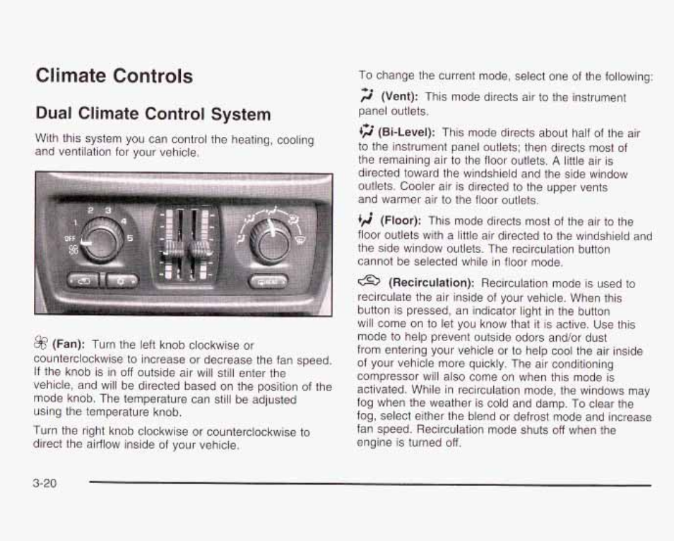 Dual climate control system, Climate controls | GMC 2003 Envoy User Manual | Page 145 / 458