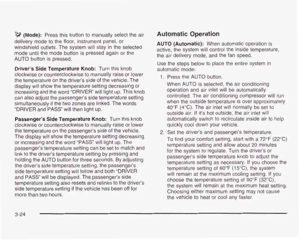 Automatic operation | GMC 2003 Envoy User Manual | Page 149 / 458