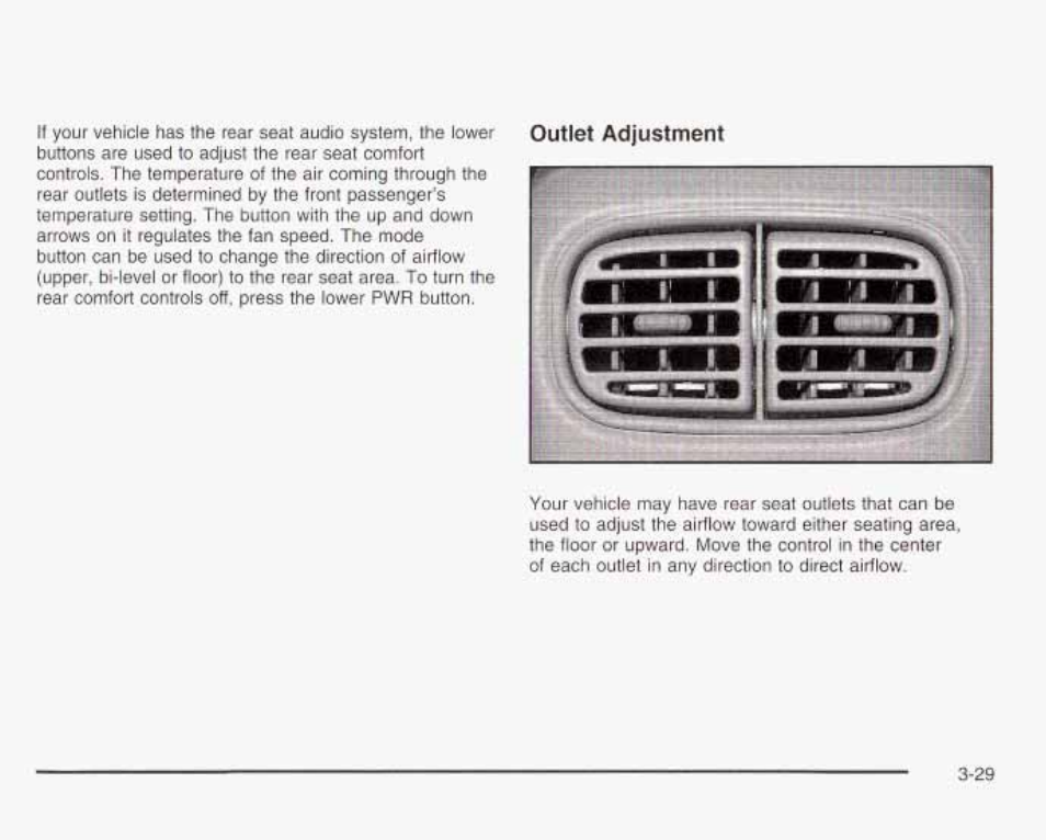 Outlet adjustment | GMC 2003 Envoy User Manual | Page 154 / 458