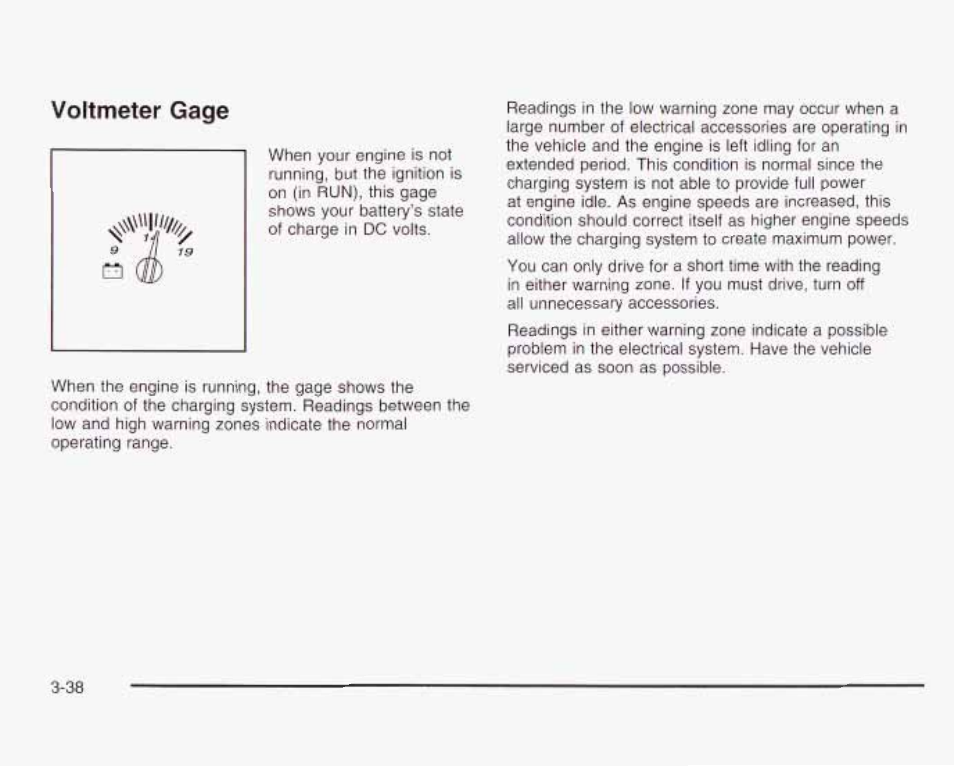 Voltmeter gage | GMC 2003 Envoy User Manual | Page 163 / 458