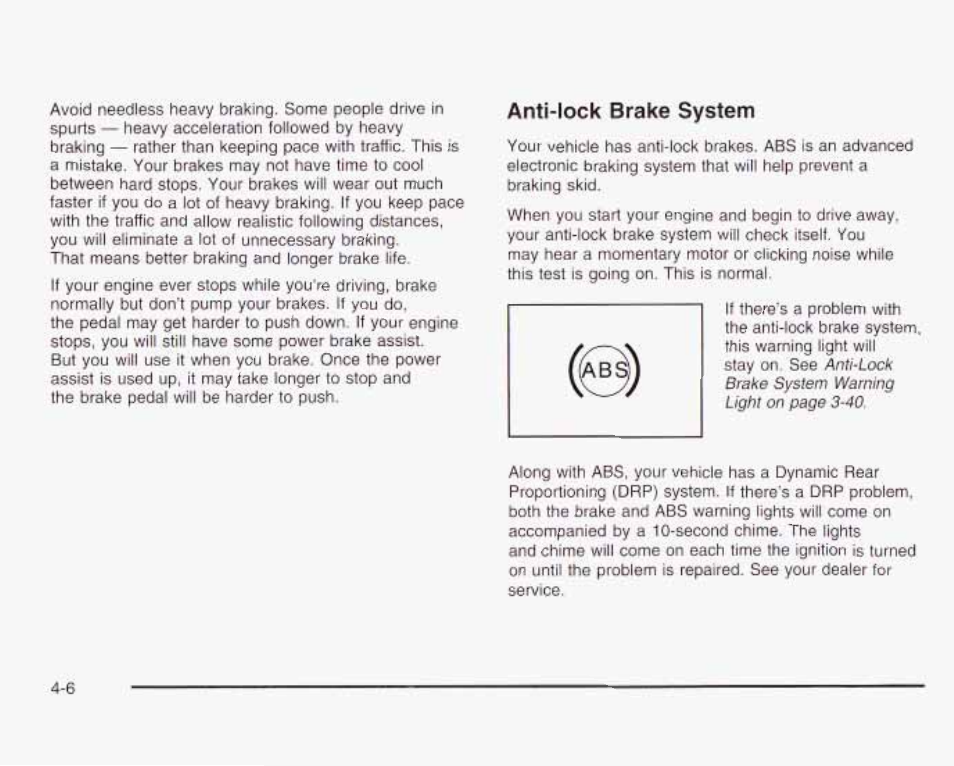 Anti-lack brake system | GMC 2003 Envoy User Manual | Page 239 / 458