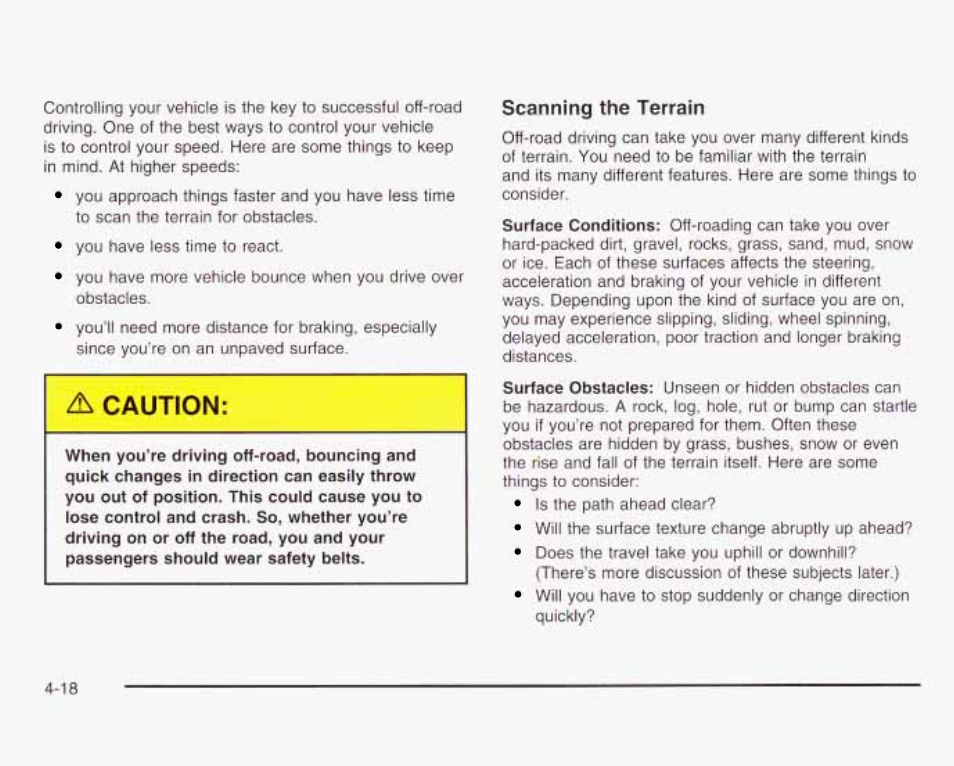 Scanning the terrain | GMC 2003 Envoy User Manual | Page 251 / 458
