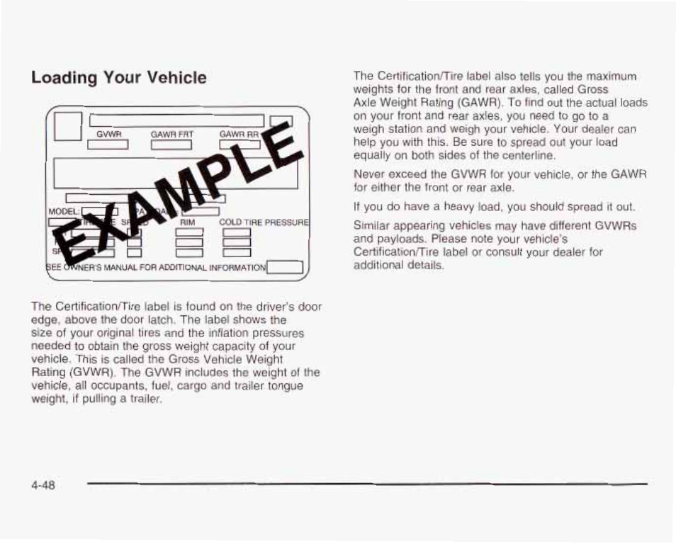 Loading your vehicle | GMC 2003 Envoy User Manual | Page 281 / 458