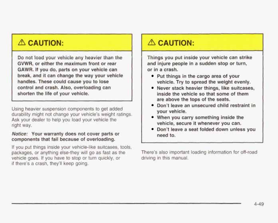 Ж caution | GMC 2003 Envoy User Manual | Page 282 / 458