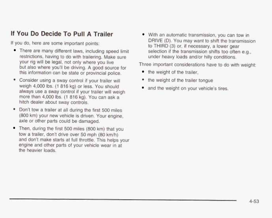 If you do decide to puh a trailer | GMC 2003 Envoy User Manual | Page 286 / 458