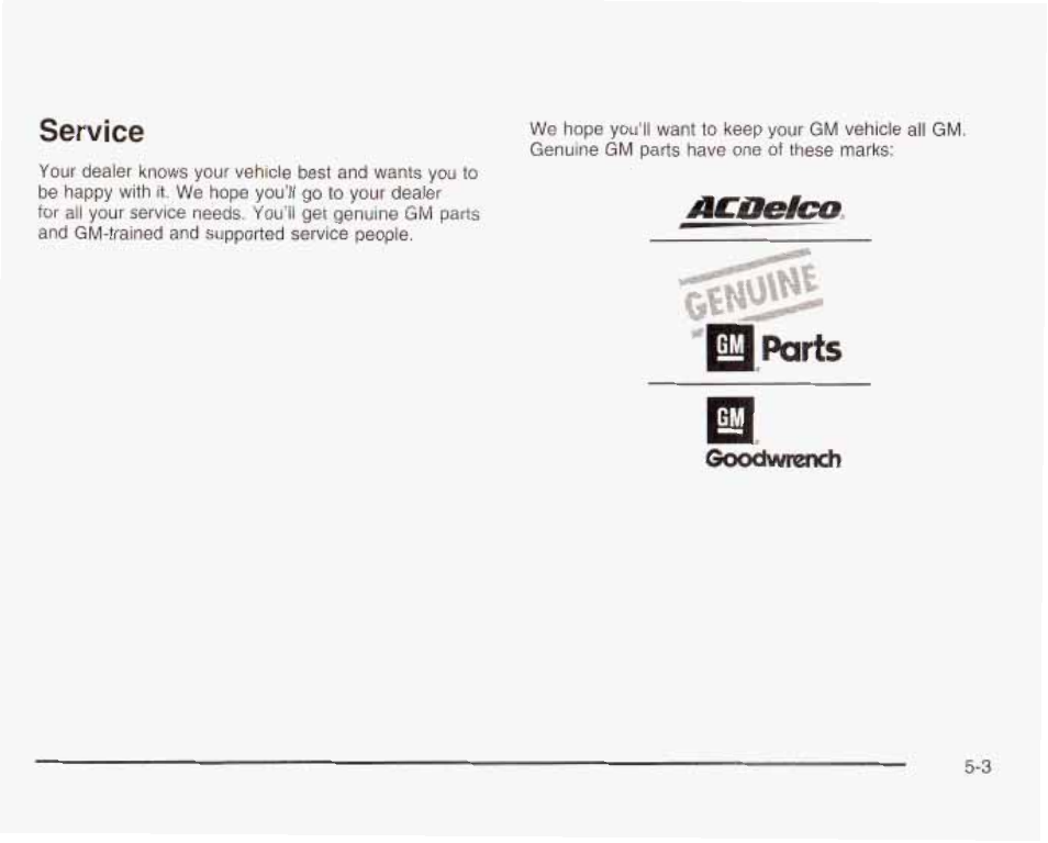 Service, Service -3, Parts | GMC 2003 Envoy User Manual | Page 298 / 458