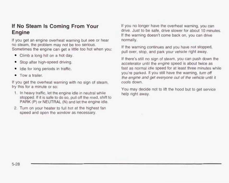 If no steam is coming from your engine | GMC 2003 Envoy User Manual | Page 323 / 458