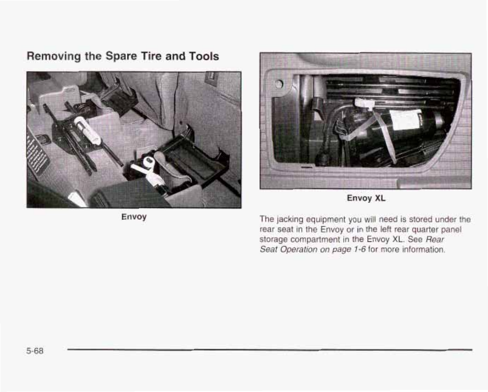 Removing ttie spare tire and tools | GMC 2003 Envoy User Manual | Page 363 / 458