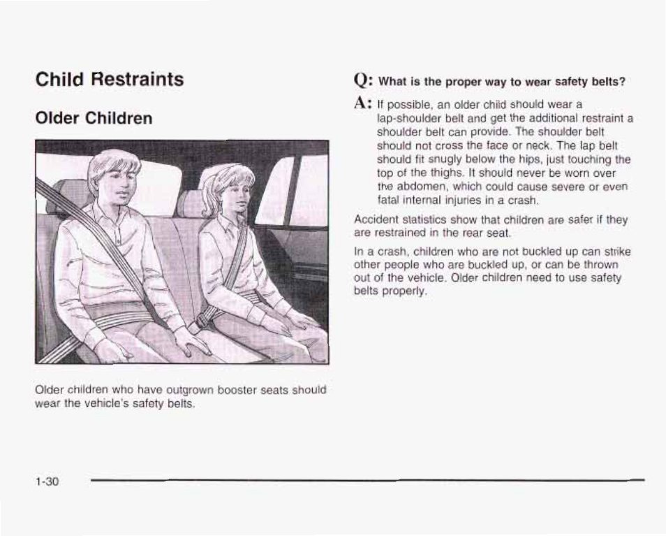 Child restraints, Older children | GMC 2003 Envoy User Manual | Page 37 / 458