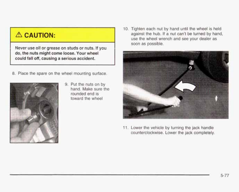 A caution | GMC 2003 Envoy User Manual | Page 372 / 458