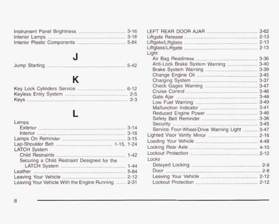 GMC 2003 Envoy User Manual | Page 443 / 458