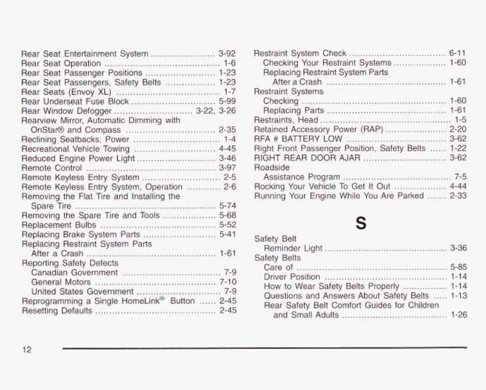 GMC 2003 Envoy User Manual | Page 447 / 458