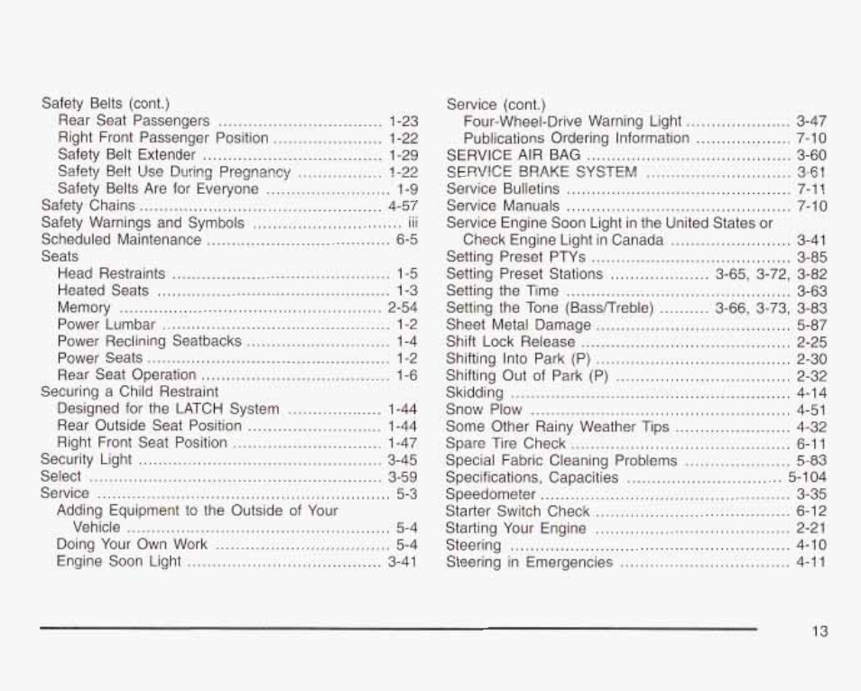 GMC 2003 Envoy User Manual | Page 448 / 458