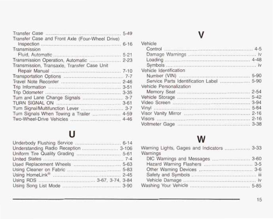 As 15 | GMC 2003 Envoy User Manual | Page 450 / 458