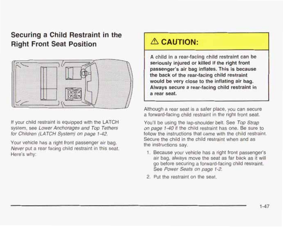 A caution | GMC 2003 Envoy User Manual | Page 54 / 458