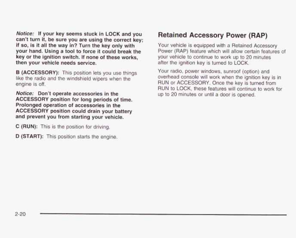 Retained accessory power (rap) | GMC 2003 Envoy User Manual | Page 89 / 458