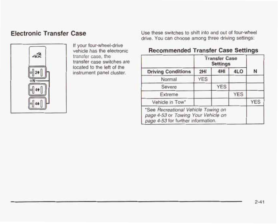 Electronic transfer case | GMC 2003 Sierra User Manual | Page 128 / 556