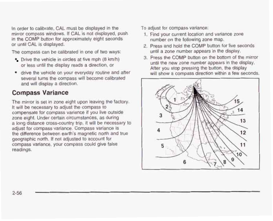 Compass variance | GMC 2003 Sierra User Manual | Page 143 / 556