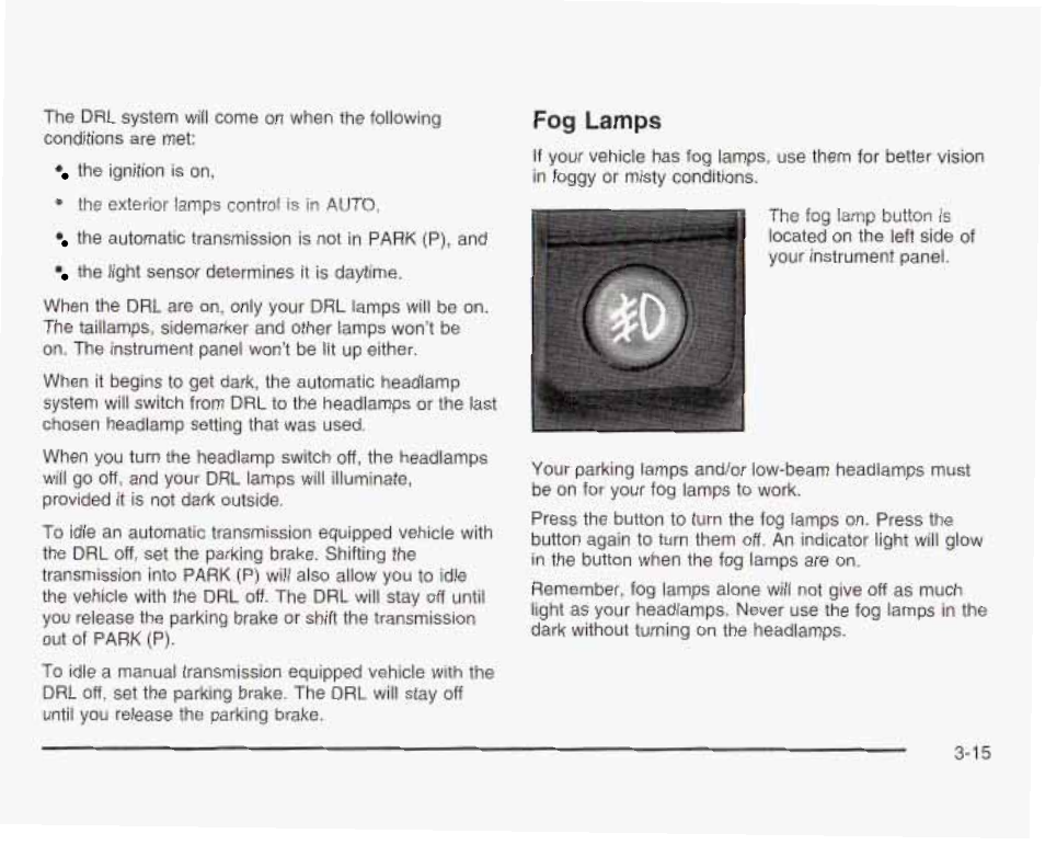 Fog lamps | GMC 2003 Sierra User Manual | Page 170 / 556