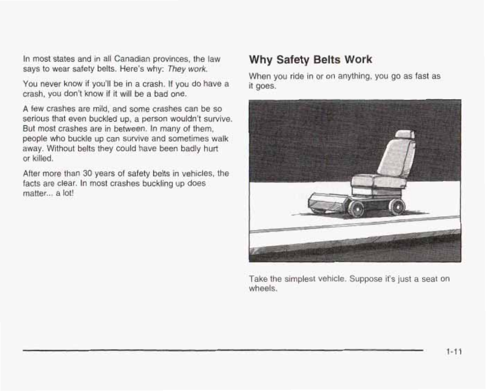 Why safely belts work | GMC 2003 Sierra User Manual | Page 18 / 556