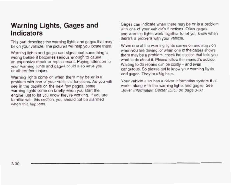 Warning lights, gages and indicators | GMC 2003 Sierra User Manual | Page 185 / 556