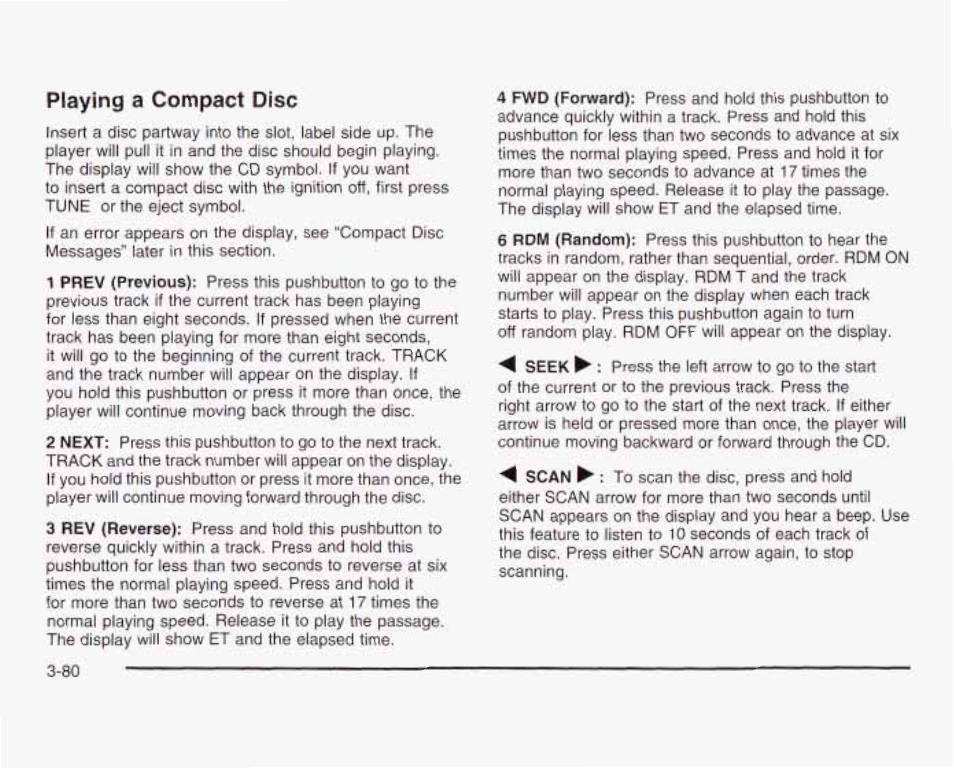 Playing a compact disc | GMC 2003 Sierra User Manual | Page 235 / 556