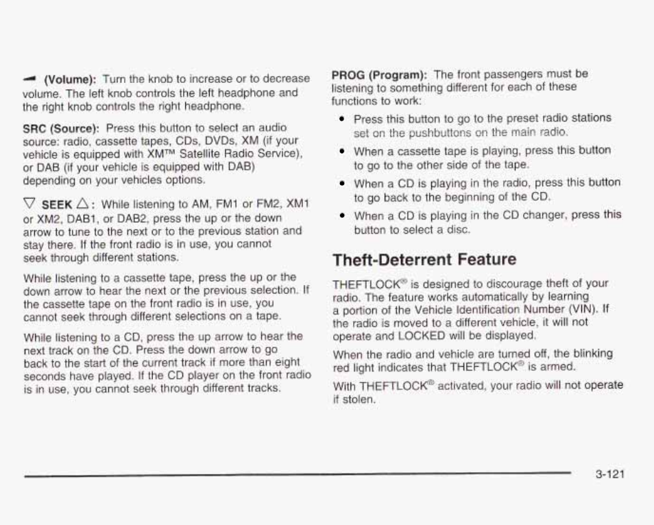 T heft“ deter rent feature | GMC 2003 Sierra User Manual | Page 276 / 556