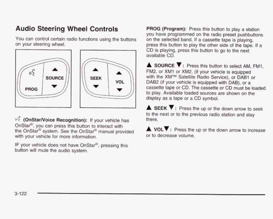 Audio steering wheel controls | GMC 2003 Sierra User Manual | Page 277 / 556