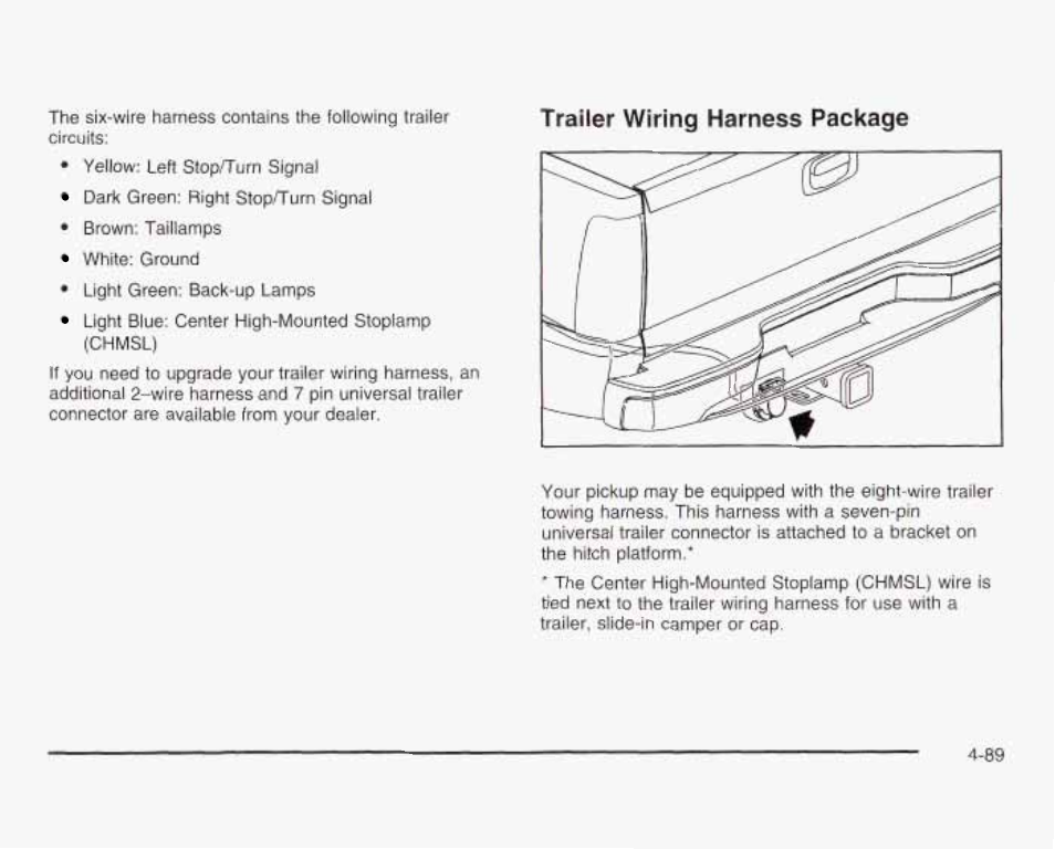 Trailer wiring harness package | GMC 2003 Sierra User Manual | Page 370 / 556