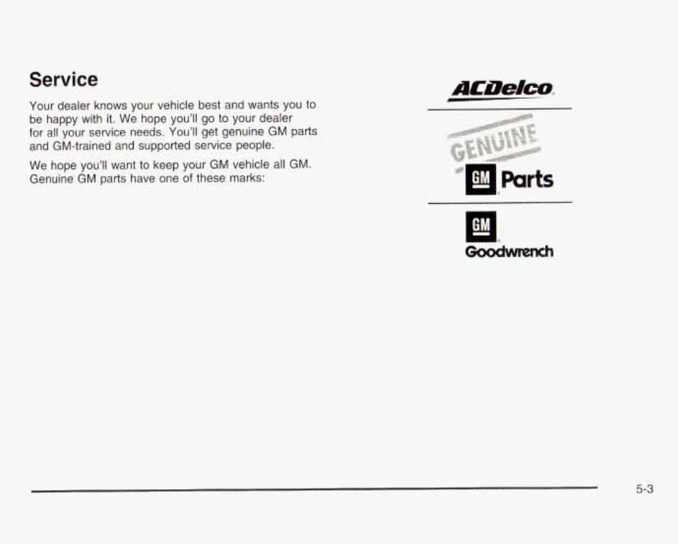 Service, Goodwrench, Parts | GMC 2003 Sierra User Manual | Page 378 / 556