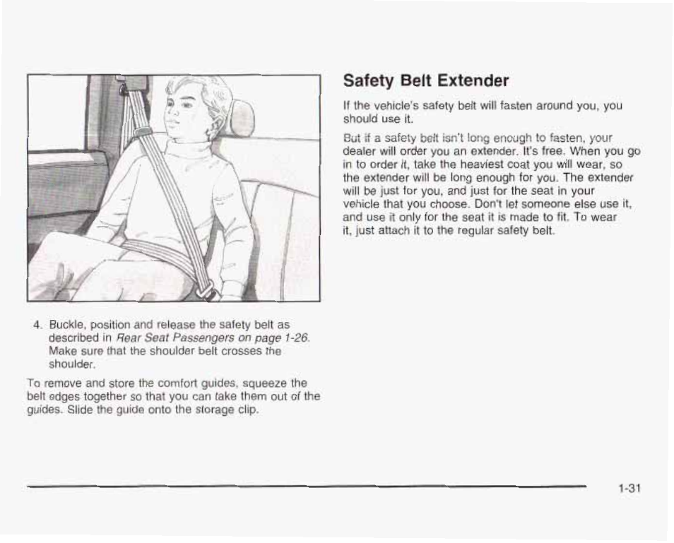 Safety belt extender | GMC 2003 Sierra User Manual | Page 38 / 556