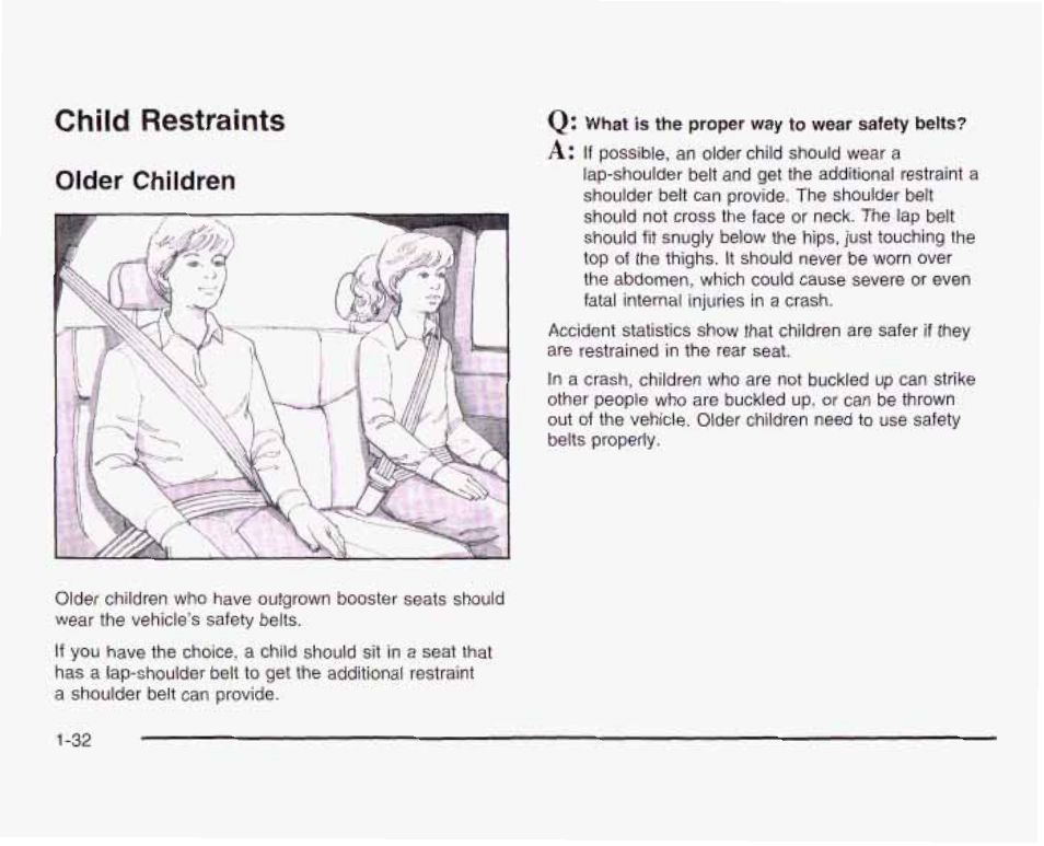 Child restraints, Older children | GMC 2003 Sierra User Manual | Page 39 / 556