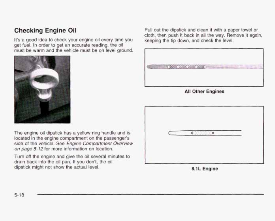 Checking engine oil | GMC 2003 Sierra User Manual | Page 393 / 556