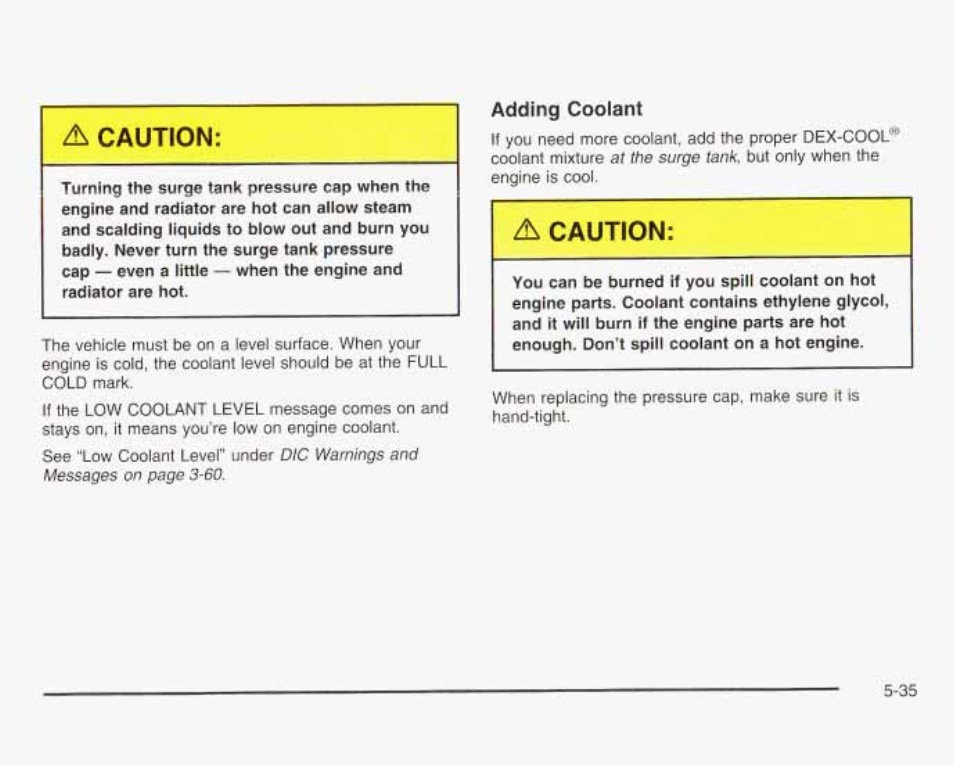 Д caution, A caution | GMC 2003 Sierra User Manual | Page 410 / 556