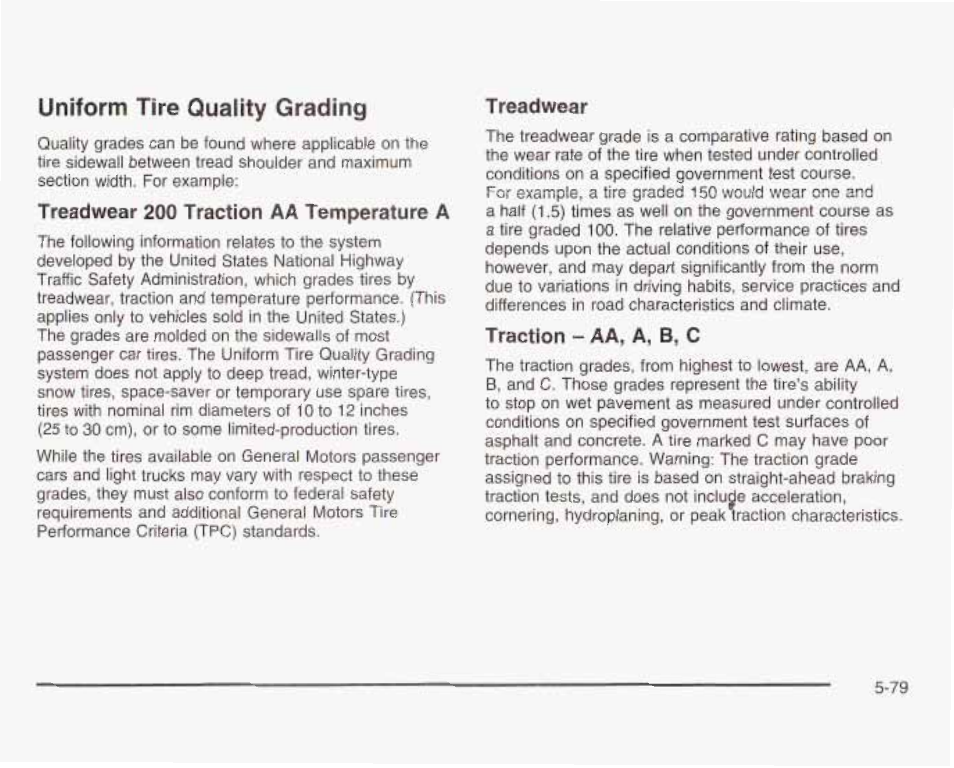 Uniform tire quality grading | GMC 2003 Sierra User Manual | Page 454 / 556