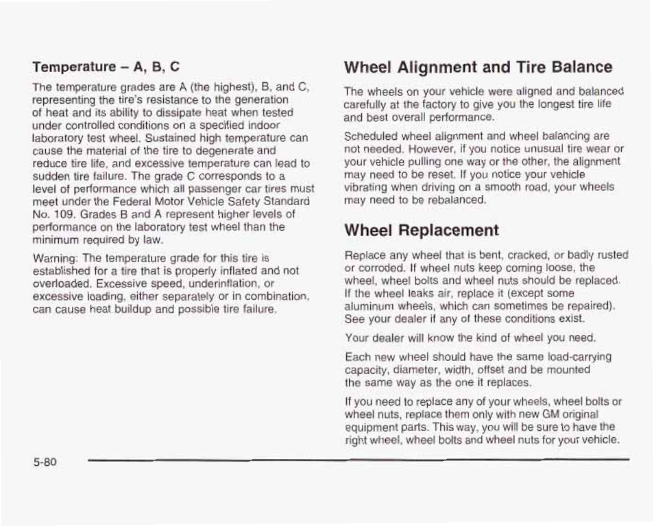 Wheel replacement, Wheel alignment and tire balance | GMC 2003 Sierra User Manual | Page 455 / 556