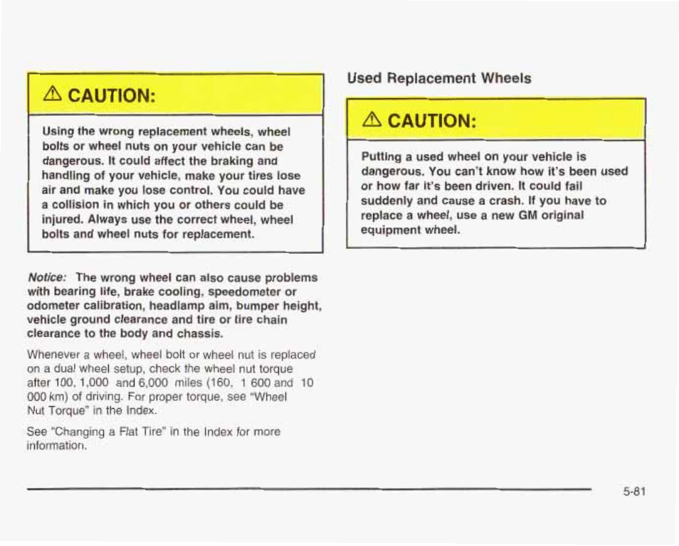 Д caution, Caution | GMC 2003 Sierra User Manual | Page 456 / 556