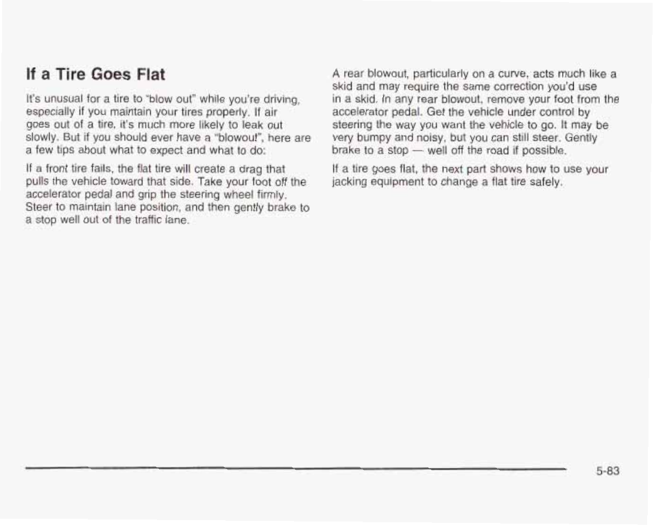 If a tire goes flat | GMC 2003 Sierra User Manual | Page 458 / 556