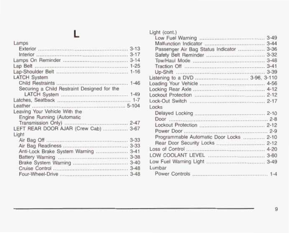 GMC 2003 Sierra User Manual | Page 546 / 556