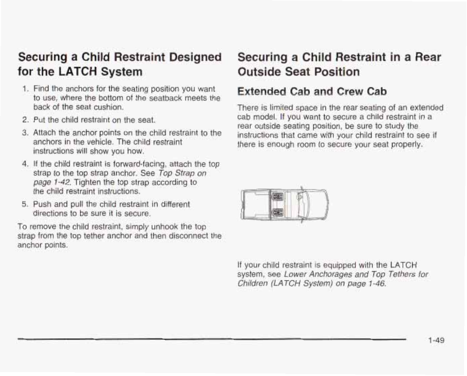 Extended cab and crew cab | GMC 2003 Sierra User Manual | Page 56 / 556