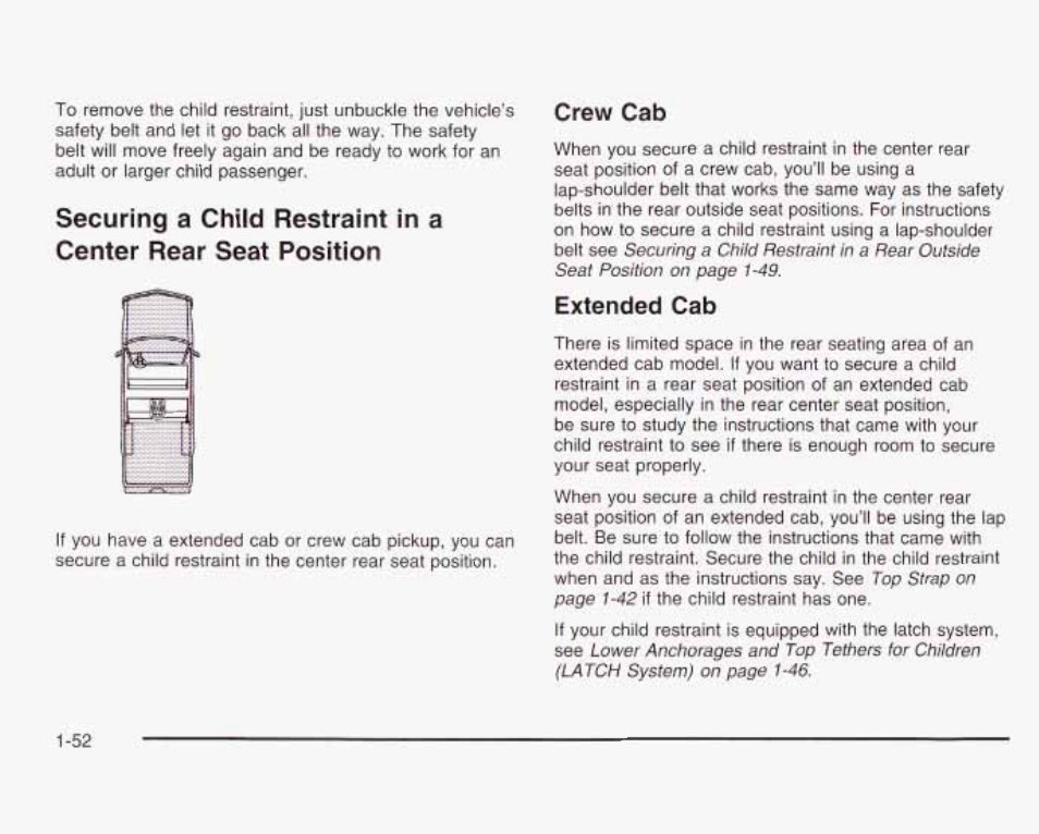 Crew cab, Extended cab, Bell | GMC 2003 Sierra User Manual | Page 59 / 556