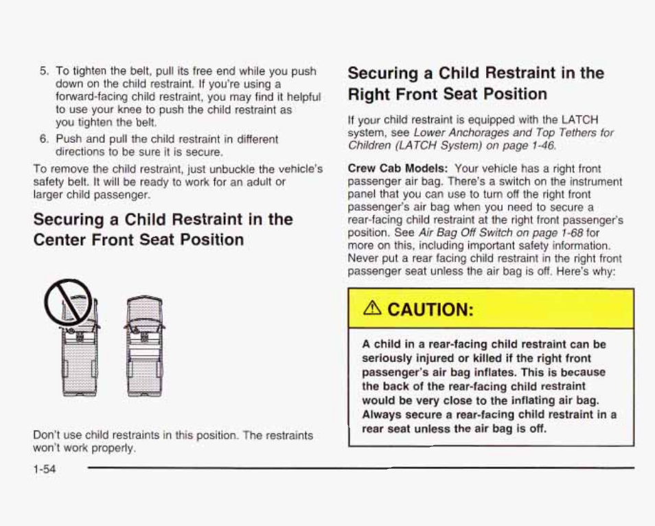 Д caution | GMC 2003 Sierra User Manual | Page 61 / 556