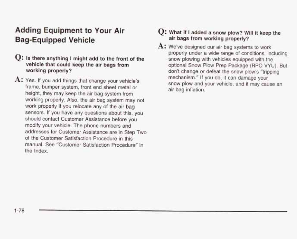 Adding equipment to your air bag-equipped vehicle | GMC 2003 Sierra User Manual | Page 85 / 556