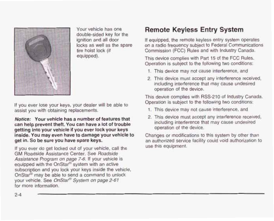 Remote keyless entry system | GMC 2003 Sierra User Manual | Page 91 / 556